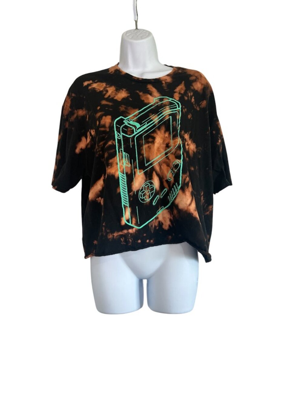 Nintendo Game Boy Cropped Bleach Dye Tee